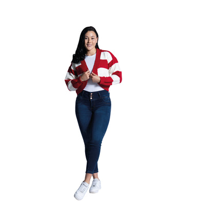 Saco Abierto Rojo/Blanco Veintidós | Estilo Llamativo